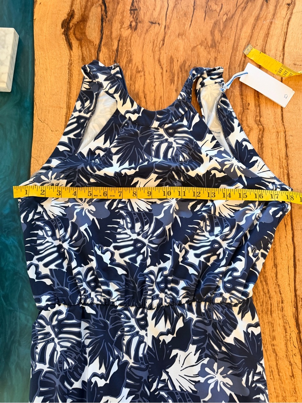 Southern Tide Navy & White Floral One-Piece Jumpsuit